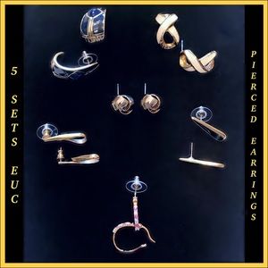 Lovely Bundle Mostly Vintage Pierced Earrings -EUC